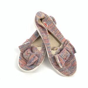 Rocket Dog Knit Fabric Covered Slip On Ballet Flats Size 13 Little Girls Bow